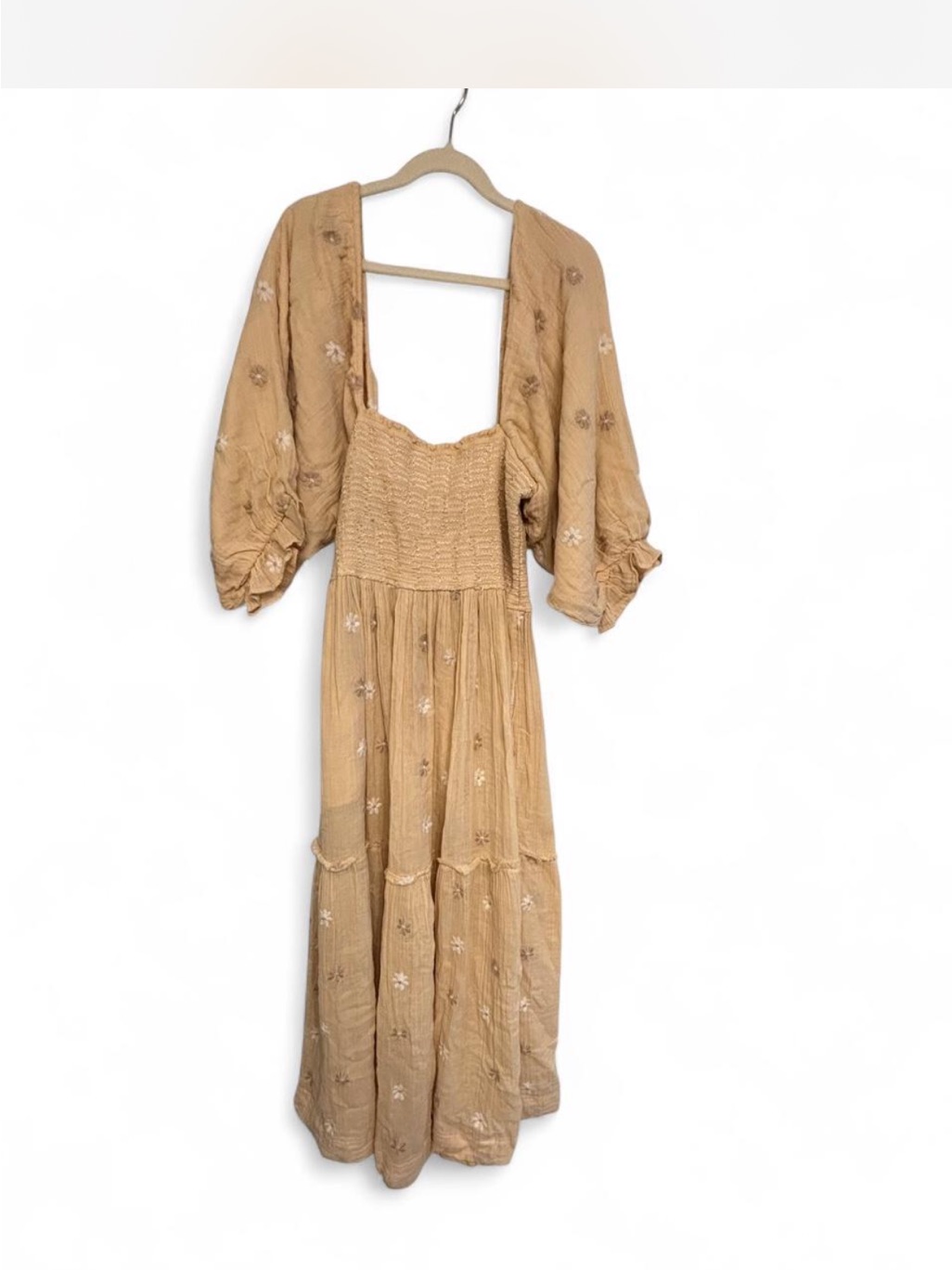 Free People Boho Smocked Maxi Dress Size Xl